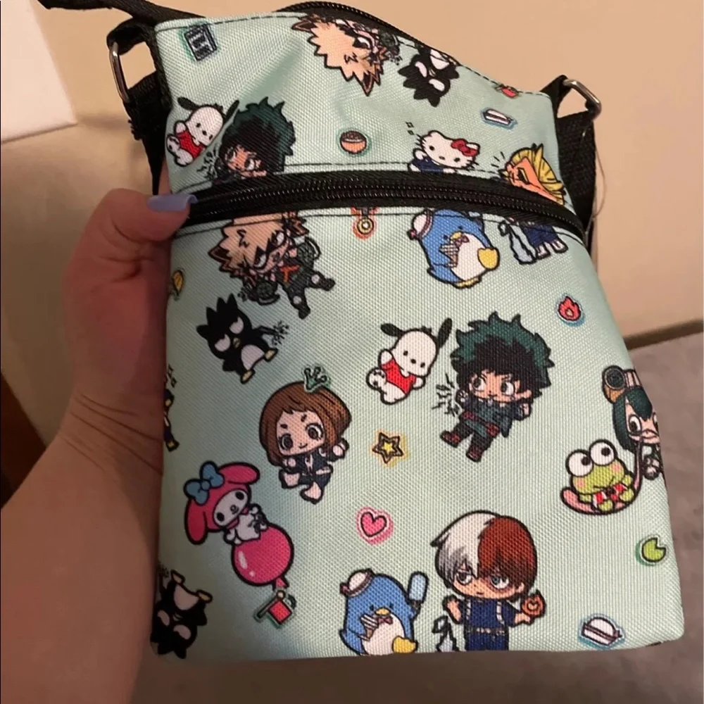 BIOWORLD My Hero Academia X Hello Kitty And Friends Passport Crossbody Bag - Picture 4 of 6